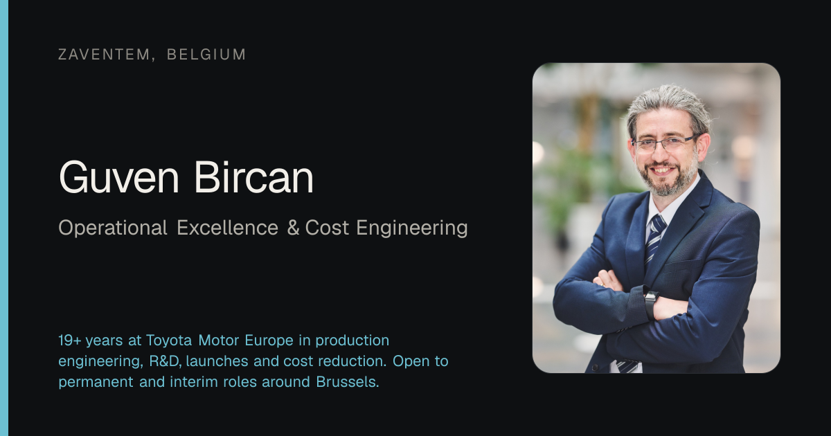 Guven Bircan | Operational Excellence & Cost Transformation